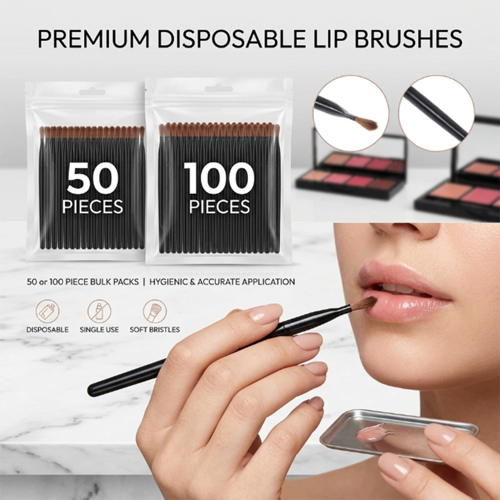 Beauty Makeup Store - 50/100pcs 일회용 립 브러쉬 세트 립스틱