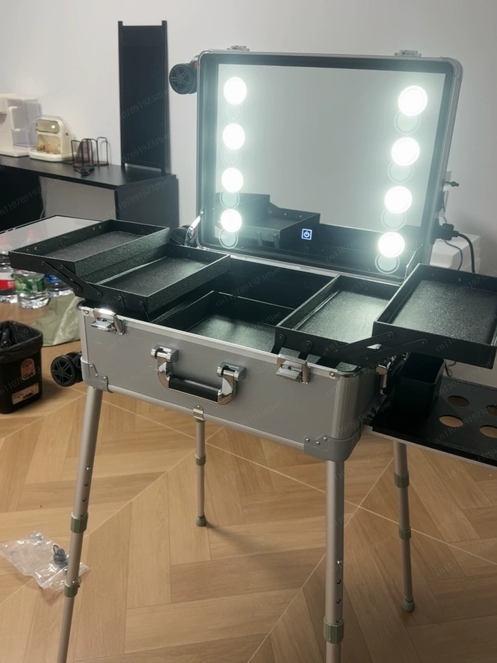 Beauty Makeup Table - 22인치 트롤리 여행 가방 LED 조명