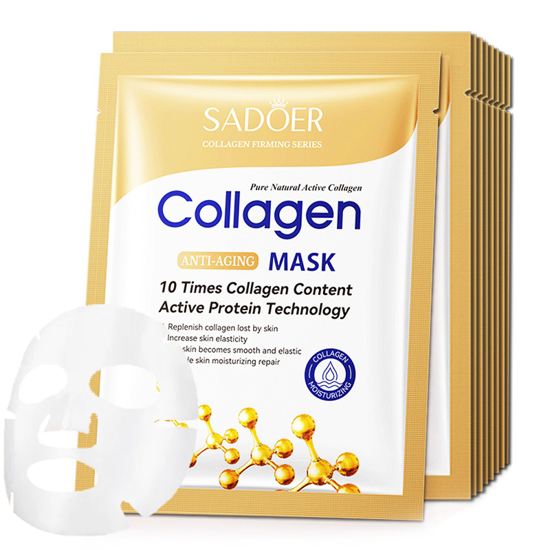 10pcs 안티 링클 콜라겐 페이스 마스크 모이스춰 라 - Sheet Face Mask Pack 리뷰 및 가격