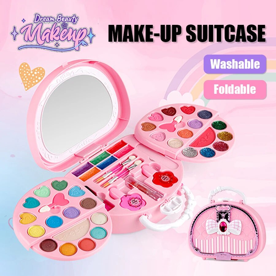 어린이 미용 장난감 메이크업 키트 작은 가방 빨 수있는 - Beauty Makeup For Girl 리뷰 및 가격