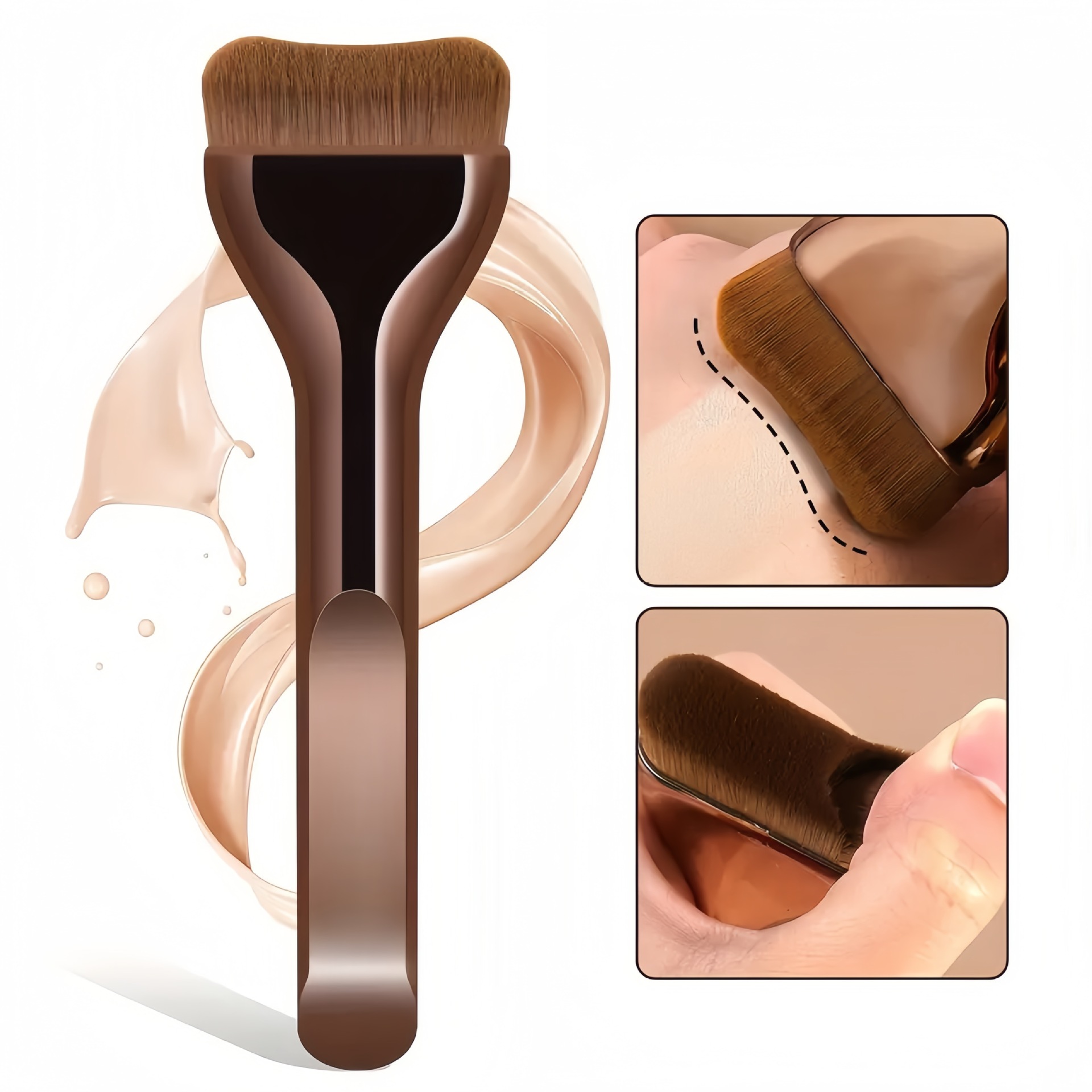 새로운 2개입 전문가용 파운데이션 메이크업 브러쉬 부드 - Beauty Makeup News 리뷰 및 가격