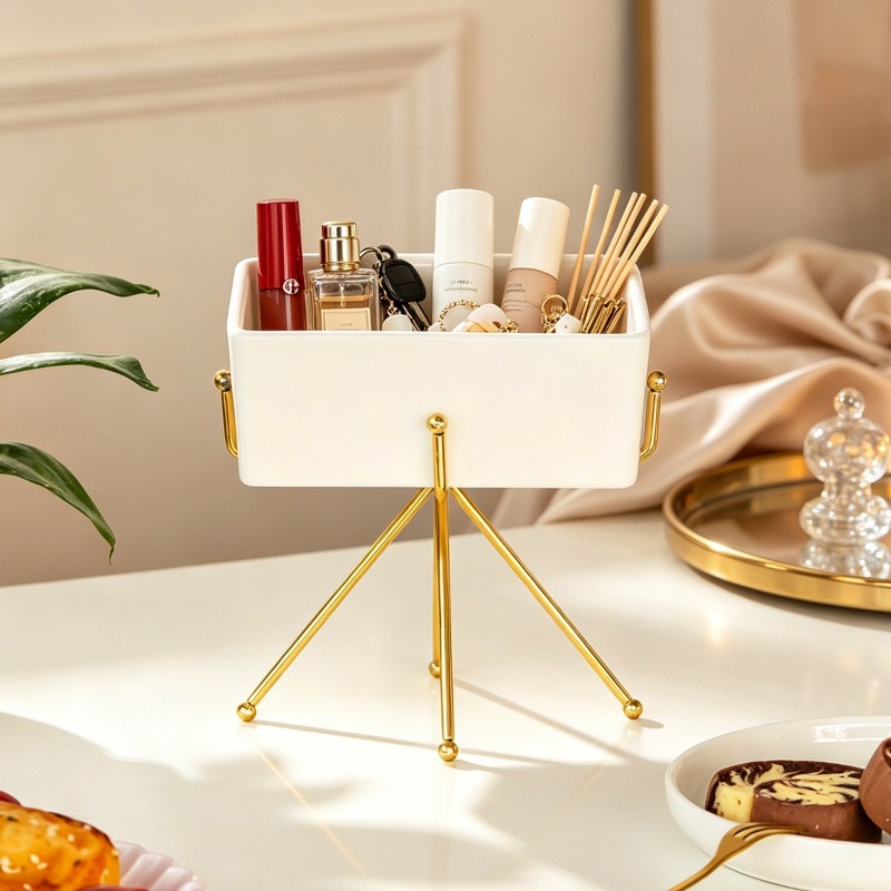 세련된 디자인의 세라믹 화장품 브러시 보관대, 금속 받 - Beauty Makeup Table 리뷰 및 가격