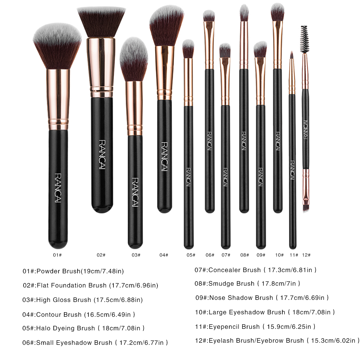 새로운 12pcs 블랙 실린더 메이크업 브러쉬 세트 블 - Beauty Makeup News 리뷰 및 가격