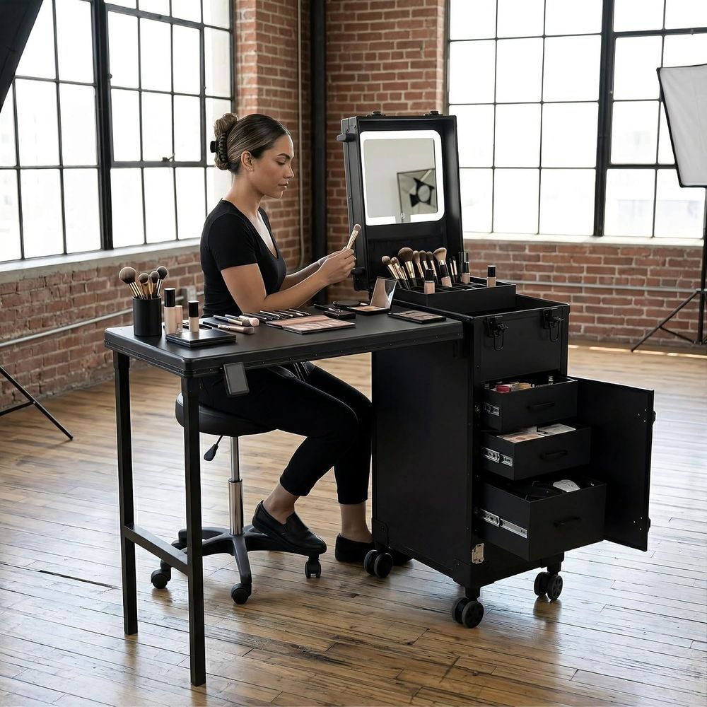 휴대용 네일 아트 테이블(수납 기능 포함) - 360  - Beauty Makeup Table 리뷰 및 가격