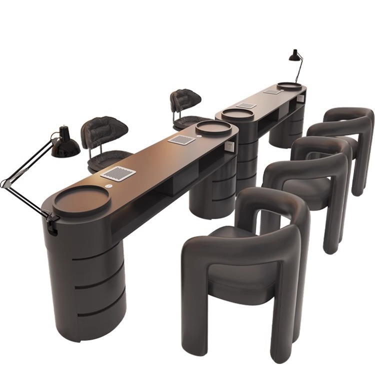 모던 미니멀리스트 화장대 블랙 더블 네일 테이블 서랍  - Beauty Makeup Table 리뷰 및 가격