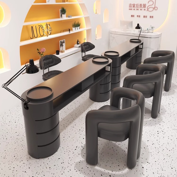 모던 미니멀리스트 화장대 블랙 더블 네일 테이블 서랍  - Beauty Makeup Table 리뷰 및 가격