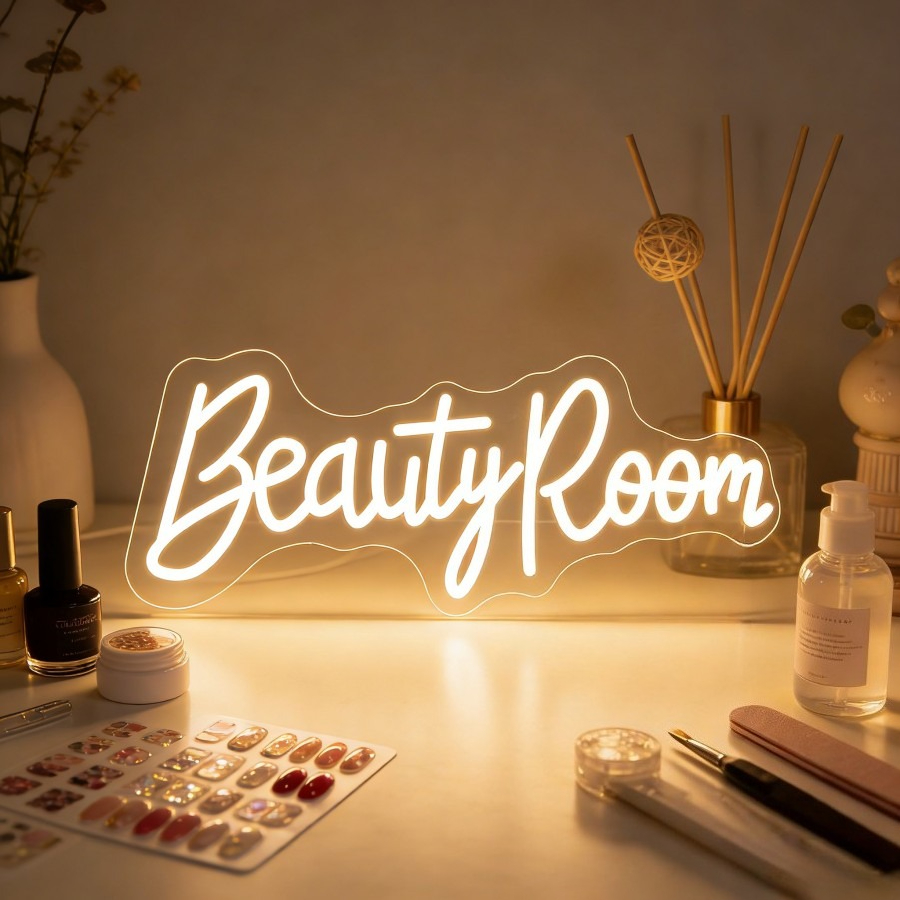 뷰티룸 네온사인 LED 마키 라이트, 메이크업 화장대, - Beauty Makeup Table 리뷰 및 가격