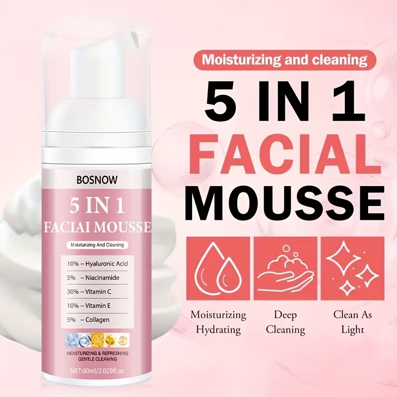 60ml 5-in-1 클렌징 무스/페이셜 클렌저, 간편 - Vitamin C Serum Face 리뷰 및 가격