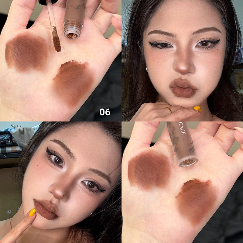 CACE 매트 벨벳 브라운 리퀴드 립스틱 오랫동안 지속 - Beauty Makeup News 리뷰 및 가격
