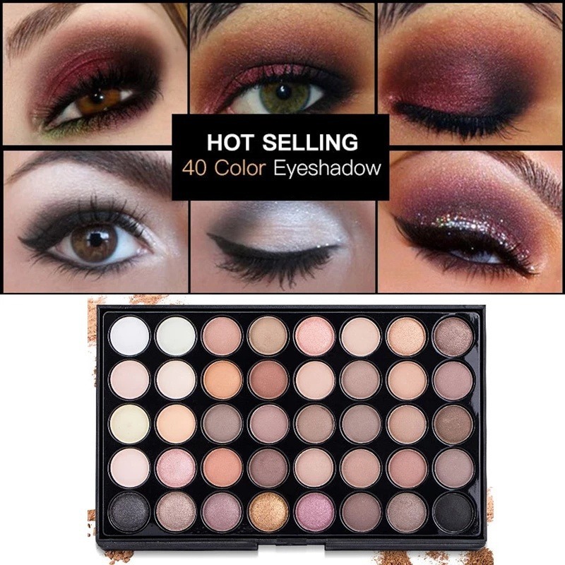 40색 아이섀도우 팔레트 - 매트 및 쉬머, 고발색 브 - Beauty Makeup Palette 리뷰 및 가격
