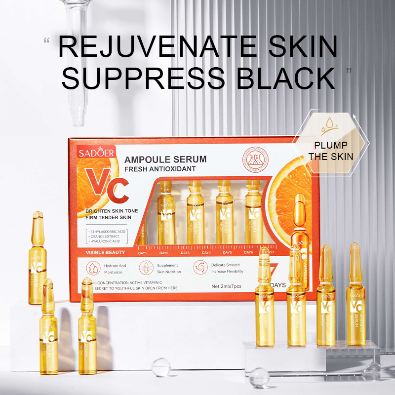 7pcs/Kit SADOER 앰플 비타민 C 24K 골 - Vitamin C Serum Face 리뷰 및 가격